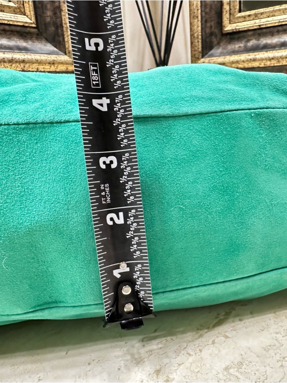 MARNI Turquoise Suede Top-Handle Women's Bag🌸 - Picture 11 of 11